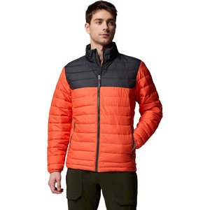Veste d'hiver matelassée pour homme, couleur unie, col montant, fermeture éclair, coupe-vent, coupe décontractée, rembourrage en polyester - Product Image 4