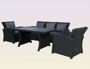 Precio de Fábrica, Colección Wicker PHU LINH, Moderno Juego de Sofás de Mimbre para Exteriores de 5 Plazas, 4 Piezas, Muebles para Restaurante, Comercial - Product Image 2