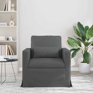 Sofá de tela para sala de estar, color gris oscuro, 30,71 x 30,71 x 31,50 pulgadas - Product Image 3