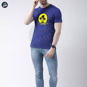 T-shirts pour hommes à séchage rapide, impression DTG, nouvelle conception, impression de logo personnalisée, vente en gros, faible MOQ - Product Image 3