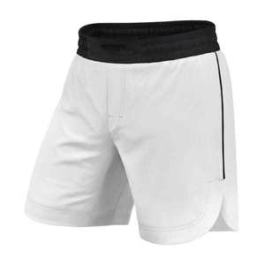 Shorts de course athlétiques écologiques pour hommes en tissu Oxford polyester/coton, motif uni, imprimé par sublimation, taille mi-haute élastique - Product Image 4