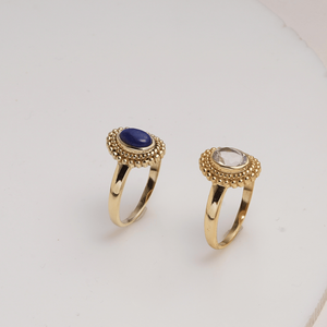 Natural Rainbow Moonstone <b>Ring</b> 925 Sterling Silver <b>Gold</b> Plated Bezel <b>Set</b> Handmade Oval Gemstone <b>Ring</b> for Women Wholesale - Product Image 6