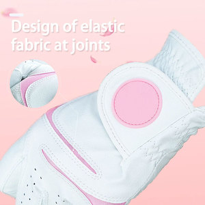 Gants de golf pour femmes en cuir PU antidérapant, paire pour main gauche et droite, impression de logo couleur personnalisée, vêtements de sport, gants de golf - Product Image 6