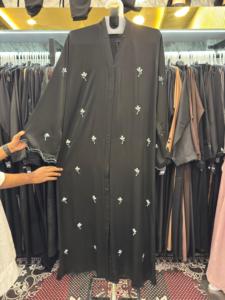 Summer sale Modest Dubai Beaded Sequined <b>Long</b> Sleeve Abaya Muslim Traditional Handmade Wedding Women Polyester Breathable V Neck - Product Image 2