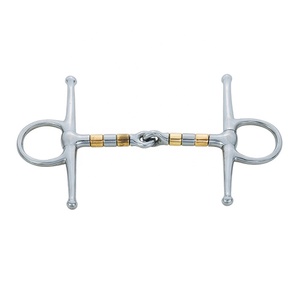 Mors de joue complet articulé avec des mors de cheval à rouleau en cuivre équipement équin équestre mors de joue complet allemand argent - Product Image 3
