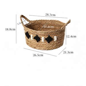 Wholesale Customized Best Quality Handwoven <b>Seagrass</b> <b>Storage</b> <b>Basket</b> with Handles Natural Organizer for Desktop Snack Sundries - Product Image 6