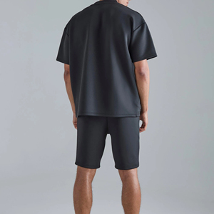 เสื้อยืดฮิปฮอปสตรีทแวร์ผู้ชายทรงโอเวอร์ไซส์ ผ้าฝ้าย 100% หนา 220gsm เป็นมิตรกับสิ่งแวดล้อม ระบายอากาศได้ดี ทรงไหล่ตก ไซส์พลัส - Product Image 4