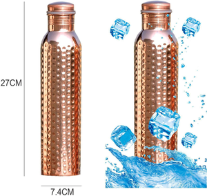 Luxury Globe Copper <b>Water</b> Bottle Premium Pure Copper Drinking <b>Container</b> for Home Office and Gift Giving - Product Image 4