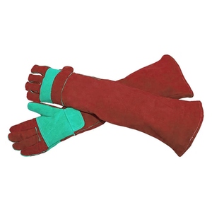 Gants de soudage longs en cuir de vachette renforcé de haute qualité, résistants à la chaleur, pour la sécurité industrielle et les travaux lourds, gants de barbecue - Product Image 6