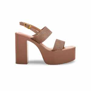 Sandalia de tacón formal marrón PU0185 - Product Image 3