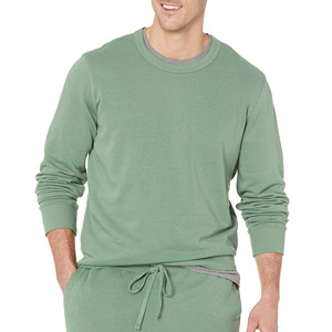 Windproof Crew Neck Sweatshirts Tops Breathable Windproof Loose Fitted Crew Neck <b>Jumper</b> Fleece Sweat Shirt In Low MOQ - Product Image 4