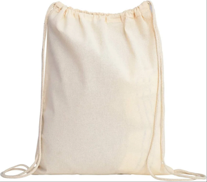 Natural Cotton Drawstring Bag Reusable Muslin Pouch Eco Friendly Gift Bag with Durable String Closure for Packaging Storage - Product Image 1