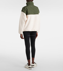 Vente en gros de vestes en polaire sherpa color block pour femmes, sweat-shirt à capuche matelassé pour l'extérieur - Product Image 3