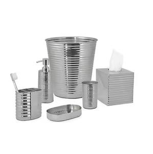 Juego de Accesorios de Baño de Metal de Lujo: Dispensador de Jabón, Portarrollos de Papel Higiénico, Jabonera, Portacepillos de Dientes, Cubo de Basura para Hotel y Hogar - Product Image 6