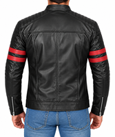 Blouson Moto Homme 2026 en Cuir de Vachette Noir Respirant Coupe Slim Col Montant Fermeture Éclair Style Motard Hiver