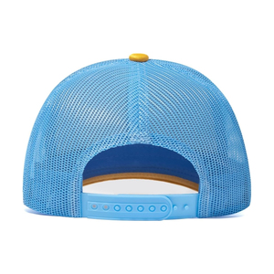 Gorra Trucker Blanca, Azul y Amarilla de 6 Paneles, Malla Ajustable, Unisex, Casual, Primavera Verano, Artículo 2026 - Product Image 4