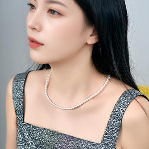 Colgante de Perla de Agua Dulce Zhuji Zhizhen, Paquete de Oro de 14k, Diseño Simple, Imprescindible para la Entrada de la Tienda de Collares de Perlas - Product Image 3