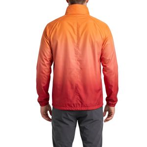 Orange Red Gradient Performance Windbreaker <b>Jacket</b> Sublimated Ombre Design <b>Lightweight</b> <b>Running</b> Training Casual Men's <b>Jackets</b> - Product Image 2