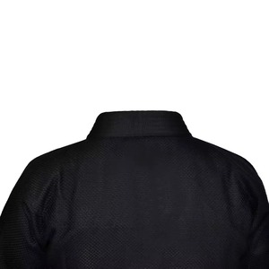 Uniforme de Karate Negro para Adultos Unisex, 100% Algodón, Duradero, Corte Regular, Ropa de Artes Marciales con Parche de Logotipo Rojo - Product Image 5