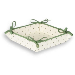 100% Pure Cotton Collapsible Woven Rattan White <b>Bread</b> Roti Chappati Fulka Storing GOTS Approved <b>Baskets</b> on Sale Durable Washable - Product Image 1