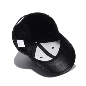 New Design <b>Baseball</b> <b>Caps</b> Genuine Leather Custom Made Black Adjustable Breathable & Waterproof Unisex OEM Service Cheap Prices - Product Image 6