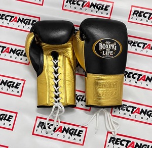 ถุงมือชกมวยหนังวัวแท้คุณภาพสูงแบบผูกเชือก ยี่ห้อ No Boxing No Life ป้องกันนิ้วเต็มรูปแบบ หนา 4 ชั้น ซึมซับความชื้นได้ดี - Product Image 1