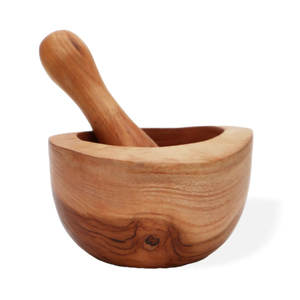 Handcrafted Acacia Wood Mortar and Pestle Set Natural Wood Spice <b>Grinder</b> & <b>Herb</b> Crusher Kitchen Tool for Grinding Garlic - Product Image 5