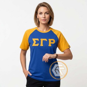 เสื้อยืดชมรมหญิงซิกมาแกมมาโร รุ่น GREEK TREASURES แบบสั่งทำพิเศษ สำหรับฤดูร้อน ผลิตจากผ้าฝ้ายเจอร์ซีย์เนื้อนุ่ม ระบายอากาศได้ดี เป็นมิตรต่อสิ่งแวดล้อม สีพื้น - Product Image 2