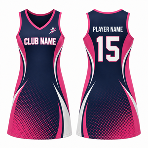 Uniforme de netball sans manches pour femmes personnalisé, couleur personnalisée, designs personnalisés, impression par sublimation, respirant, léger, durable - Product Image 1