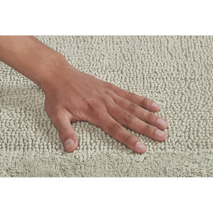 พรมเช็ดเท้าอาบน้ำผ้าฝ้ายแท้ 100% เนื้อนุ่มพิเศษ ซึมซับน้ำได้ดี ทอแบบแฮนด์ทัฟท์ ใช้ได้สองด้าน - Product Image 1