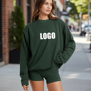 เสื้อสเวตเชิ้ตผู้หญิงแบบเรียบ คอกลม ขายส่งจำนวนมาก ผู้จัดจำหน่าย MOQ ต่ำ - Product Image 6