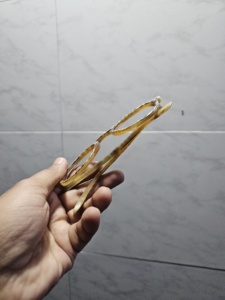 Lunettes rondes en corne de mouton faites à la main, imitation antique, montures artisanales naturelles - Product Image 4