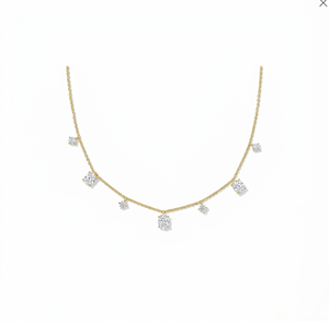 Collar de Diamantes de Oro Amarillo de 18K para Mujer, Cadena con Piedras, Joyería Certificada IGI, Regalo de Boda de Lujo, Precio al por Mayor - Product Image 1