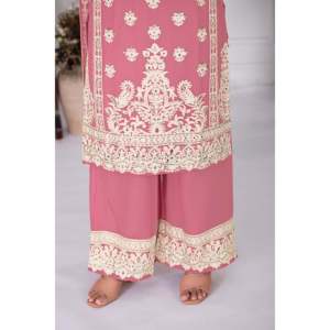 Conjunto de traje de fiesta para mujer de diseñador con hermoso atuendo Dupatta Top-Bottom - Product Image 3