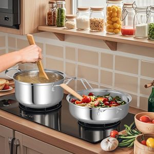 12-Piece <b>Cookware</b> <b>Set</b> with Tempered Glass Lids and Handles - Product Image 3