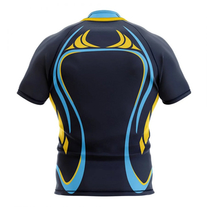 Maillot de rugby personnalisé haut de gamme, imprimé, extensible dans 4 directions, respirant, séchage rapide, antibactérien, anti-UV, 100 % polyester, été - Product Image 3