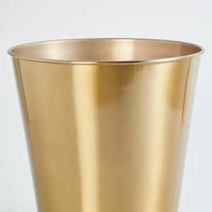 Luxury Gold Perforated Metal Waste <b>Bin</b> Modern Hollow Out Iron Trash Can Elegant Office Bathroom Garbage Paper Basket Dustbin - Product Image 2