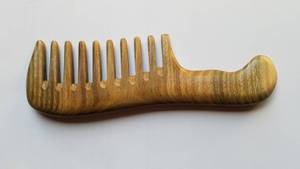 Handmade 100% Natural Green Sandalwood Hair <b>Comb</b> <b>Wide</b> Tooth Wooden <b>Comb</b> for Curly Hair -for Home Use Natural Crafts & Crafts - Product Image 4