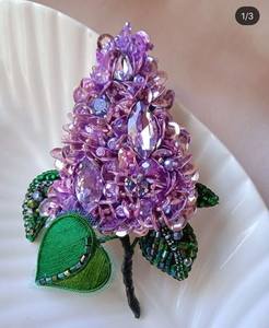 MD HANDICRAFTS Luxury Handmade Customizable Design Unisex Wedding & Engagement Lapel Brooch with Embroidery and Bead Accents - Product Image 2