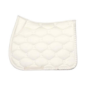 Tapis de selle de dressage vert chasseur en coton, denim et toile, garnissage polyester, doublure polaire, polyvalent, confortable et durable - Product Image 5