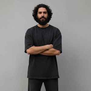 2026 New Fashionable Oversized Men's T-Shirts Custom DTF Printed Logo O-neck Short Sleeve 100% Cotton Plus Size Solid <b>Hip</b> Hop - Product Image 2