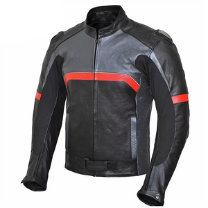 Veste en cuir respirante de haute qualité pour homme, design imprimé course automobile et moto, anti-UV, écologique, manches longues, toutes saisons - Product Image 3