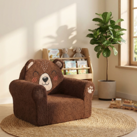 Cute Embroidered Pattern Full Foam <b>Kids</b> <b>Sofa</b> Vacuum Compressed for Living Room & Playroom - Product Image 2
