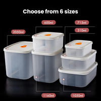 Boîte de conservation hermétique de qualité alimentaire, organisateur de réfrigérateur, compatible micro-ondes, récipient pour congélateur, boîte de conservation des aliments frais, ensemble de boîtes de rangement pour la cuisine