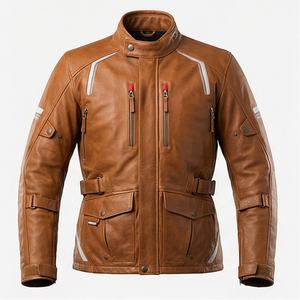 Chaqueta de Motociclista de Cuero Genuino para Hombre de la Mejor Calidad, Nueva Colección de Invierno, Chaquetas de Motocicleta con Protecciones Desmontables Personalizadas - Product Image 1