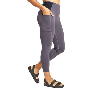 Leggings de yoga pour femmes, design personnalisé, spandex/polyester, extensibles dans quatre directions, antibactériens, avec cordon de serrage, pour l'entraînement - Product Image 2