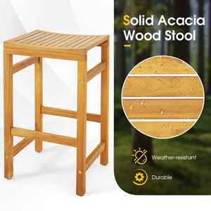 Chaise de bar de 30 pouces de hauteur avec siège en forme de selle et repose-pieds robuste pour tabourets de bar - Product Image 5