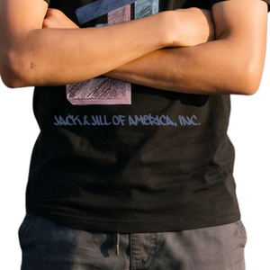 T-shirt noir artistique à motifs imbriqués pour adolescents, en coton doux, col rond, manches courtes, vêtements décontractés à la mode pour tous les jours - Product Image 6