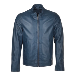 Chaqueta Varsity de Cuero Genuino para Hombre, Talla Grande, con Cuello Alto y Logotipo Frontal, Recién Llegada en 2026 - Product Image 4