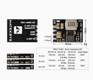 Système Matek Micro BEC 12S 6-60V en plastique pour systèmes RC avec régulation de tension - Product Image 5